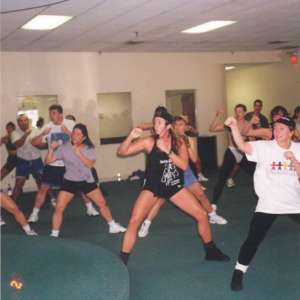 Kelly leads her class, 1994