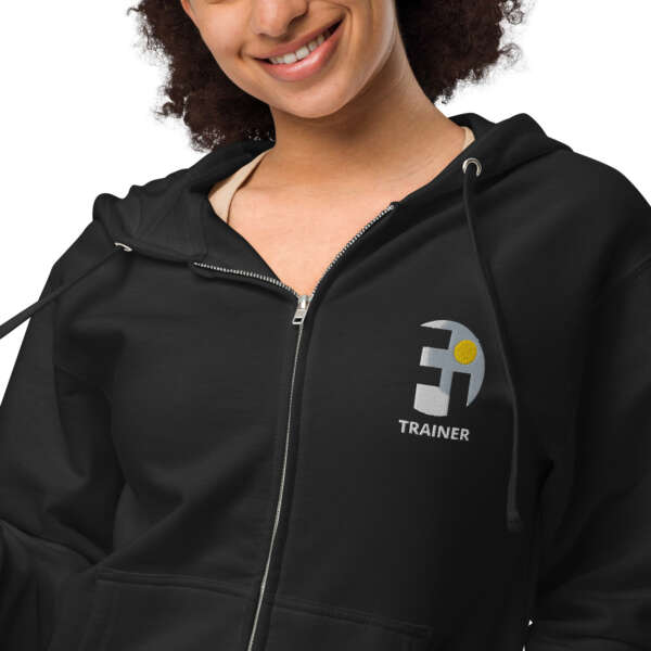 TRAINER Unisex fleece zip up hoodie - Image 5