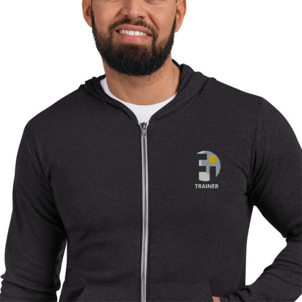 TRAINER Unisex zip hoodie - Image 3